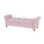 Banc de lit en velours rose