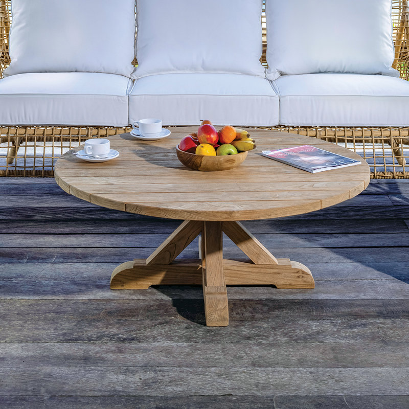 Provence Outdoor Round Teak Coffee Table