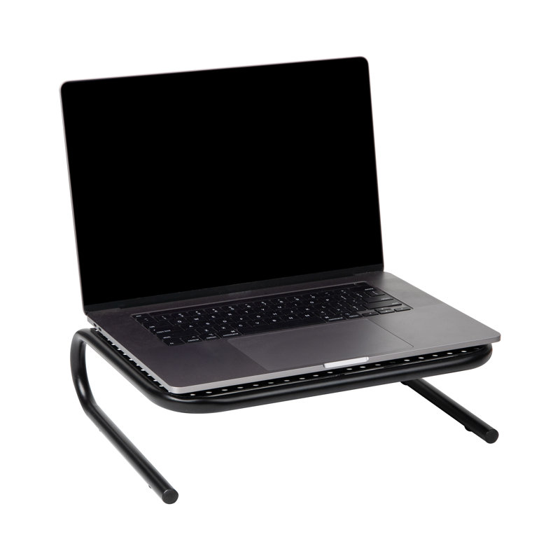  Monitor Stand, Ventilated Laptop Riser, Desktop Organizer, Office, Metal, 14.5"L x 11.25"W x 4.25"H