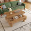 Table basse à plateau relevable rectangulaire de 42 pouces avec rangement caché, bois massif noir et panneau de fibres à densité moyenne, mécanisme hydraulique, coins de sécurité courbés-135933287