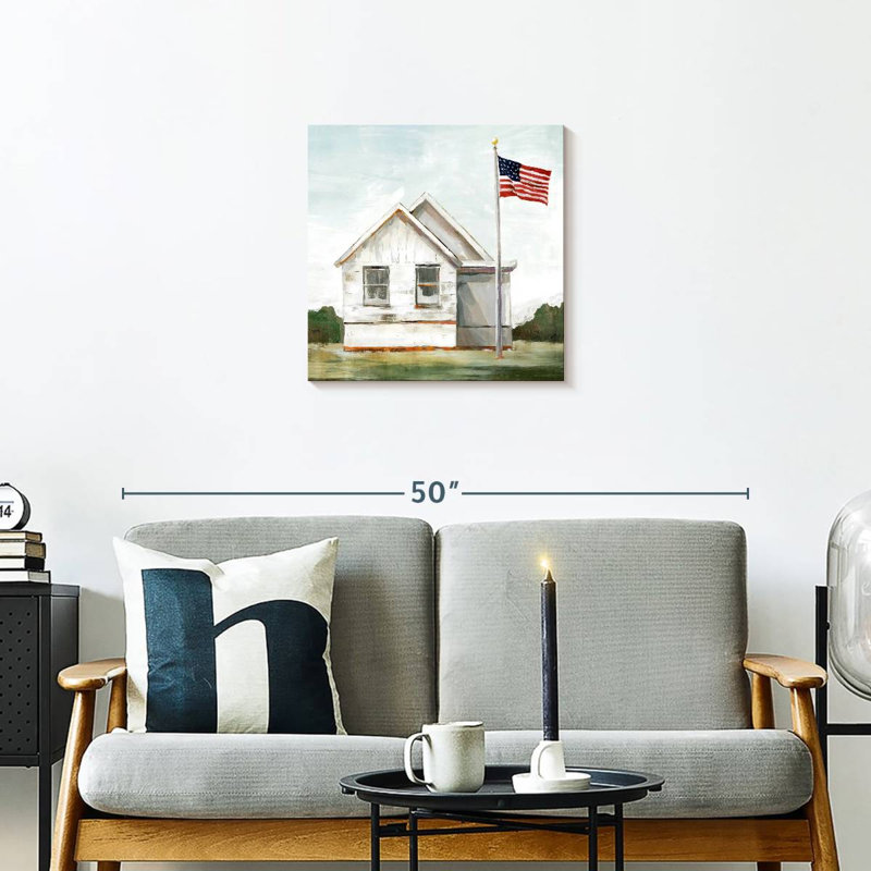 Lilie Hoisted American Flag, 20" H x 20" W