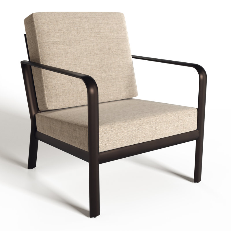Chaise de patio avec coussin Clarity, Cendres