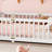 Queen Size Bed Floor Bed With Safety Guardrails And Door For Kids, White-533929791-533929790
