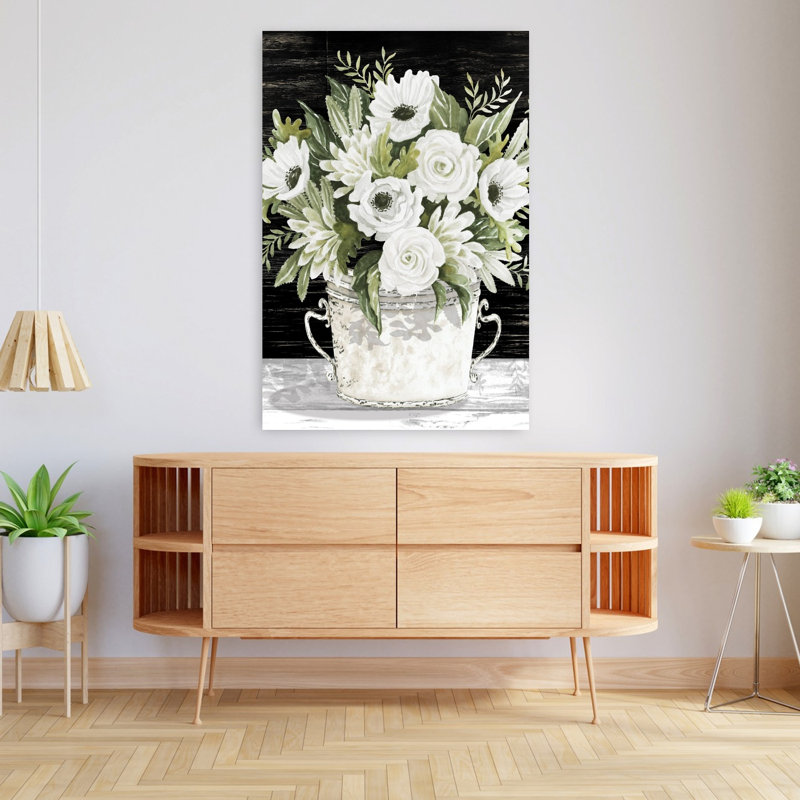 Art floral contemporain fabuleux, H 48 po x l 32 po
