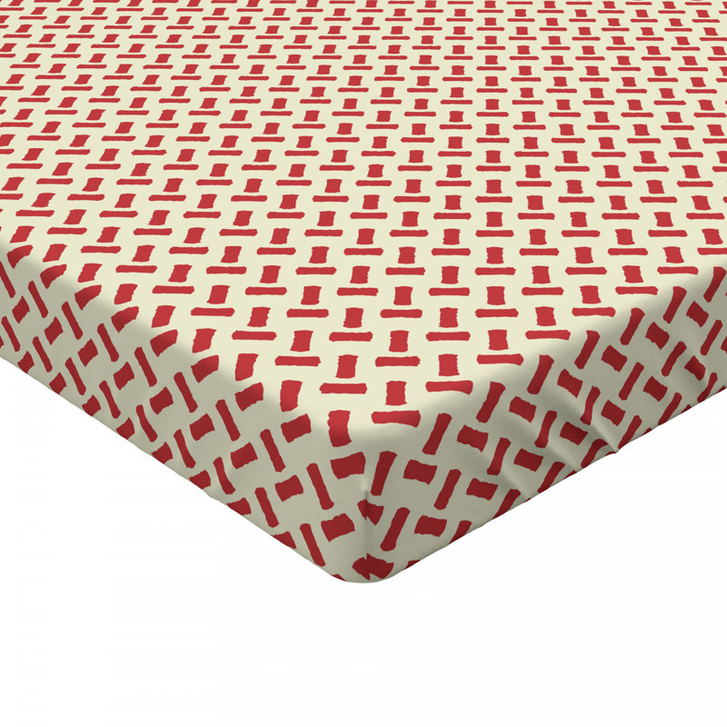 Microfiber Geometric Fitted Sheet, Twin Fitted Sheet