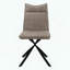 Set of 2 Armless Dining Chairs – Starburst Black Metal Legs