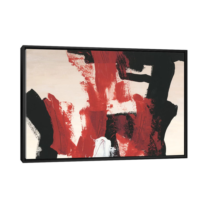 «Hessei I», reproduction sur toile, H 18 po x l 26 po x P 1,5 po, Toile avec cadre flottant noir, Pas de tapis