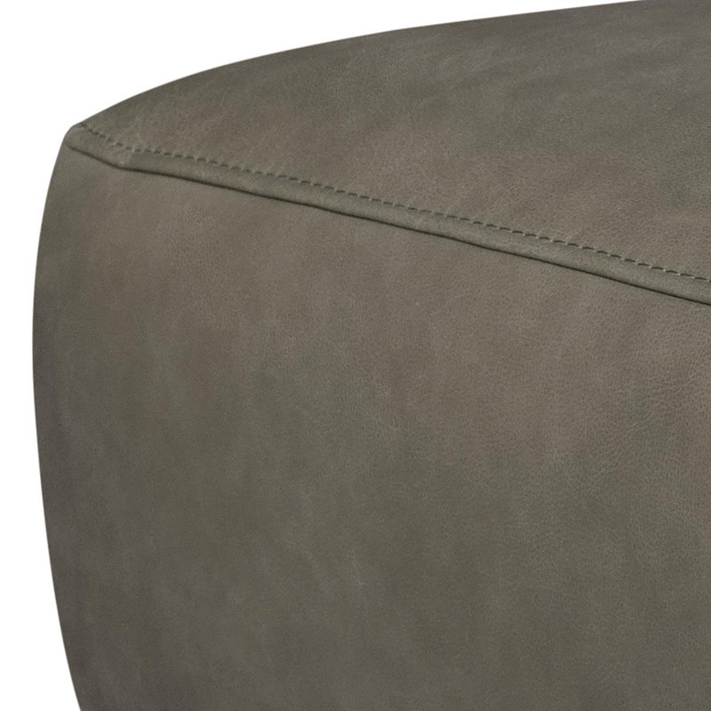 Edeltraut 80cm Wide Square Solid Colour Footstool Ottoman, Grey