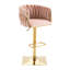 Heidel Swivel Upholstered Adjustable Height Counter Stool with Metal Frame-421260094