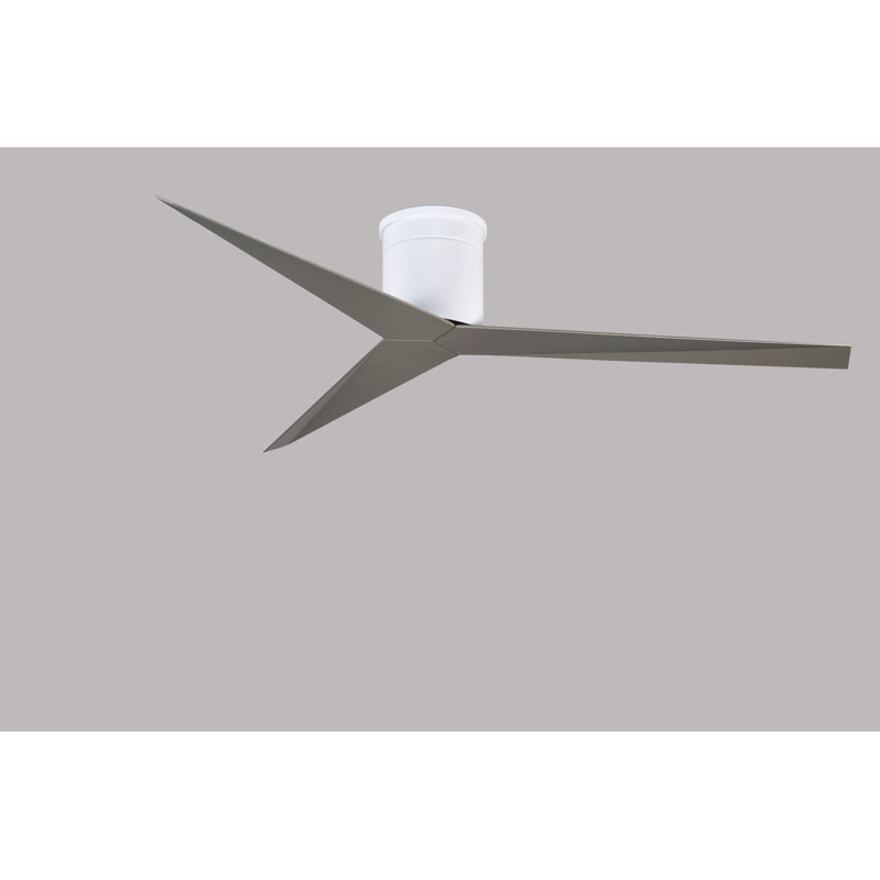 Eliza Ceiling Fan, Brushed Nickel, Gloss White