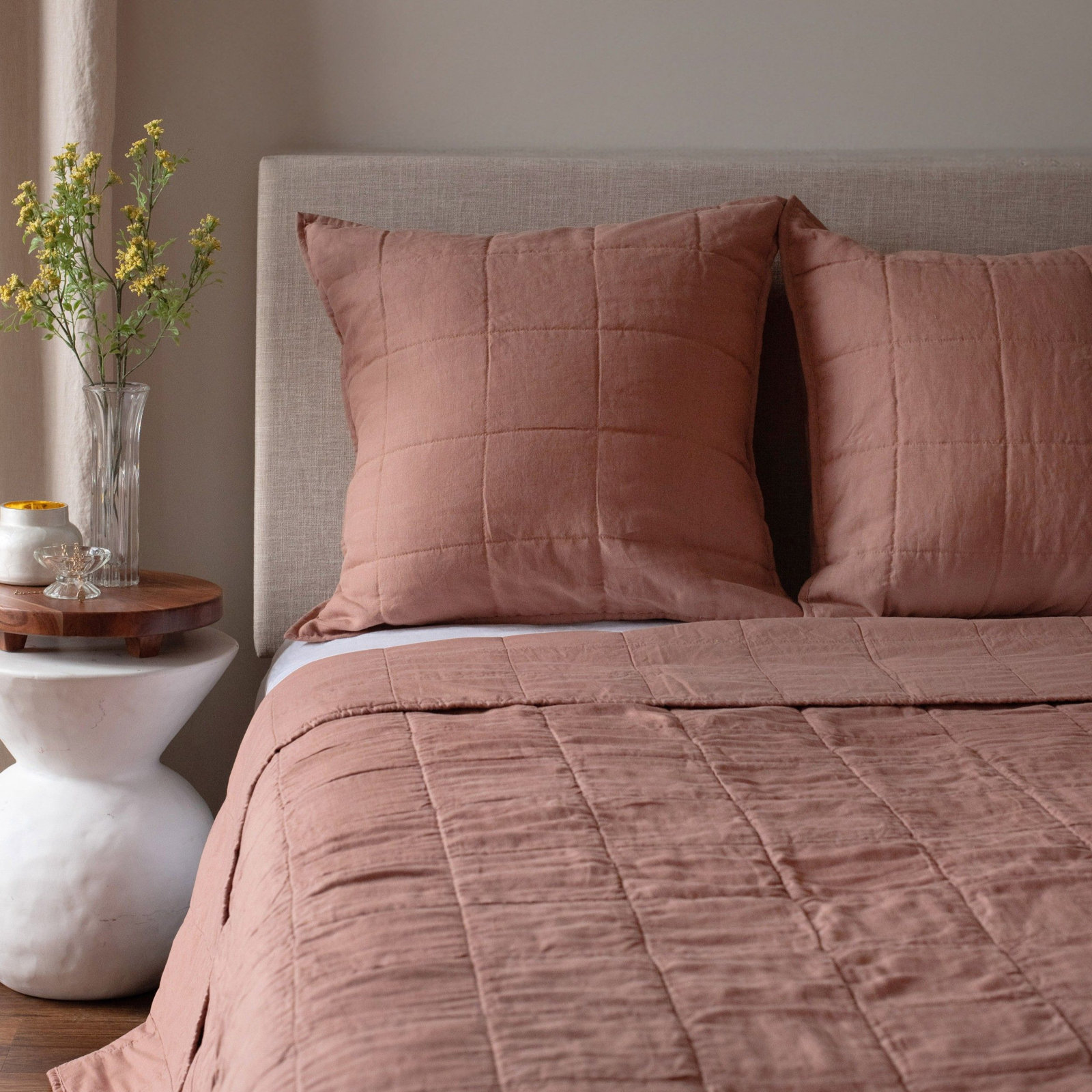 26" x 26" Linen Pillow Cover, Clay
