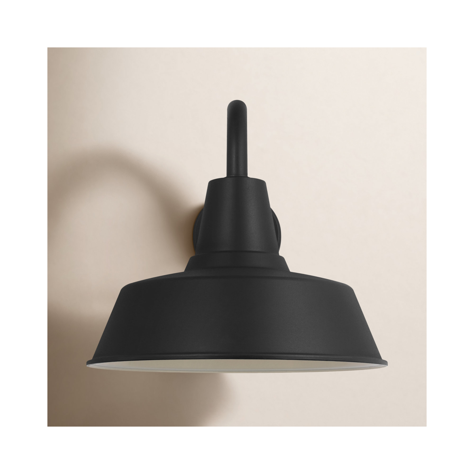 Single Light Dome Outdoor Wall Light, 13.5" H x 14" W x 21.13" D, No, Textured Black