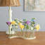 Vase en forme de S pour tubes à fleurs, station de propagation de petites plantes avec support en bois de hêtre massif (bois clair)-628584442