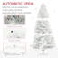 Arbre de Noël artificiel blanc avec support en métal pliable et élégant décor des Fêtes-616609921-616609924