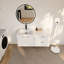 Ensemble de meuble-lavabo modulaire 48 po (47,07 po), armoires doubles en contreplaqué blanc de 24 po avec lavabo gélifié, ensemble de meuble-lavabo KD Flat Pack, solution de rangement moderne