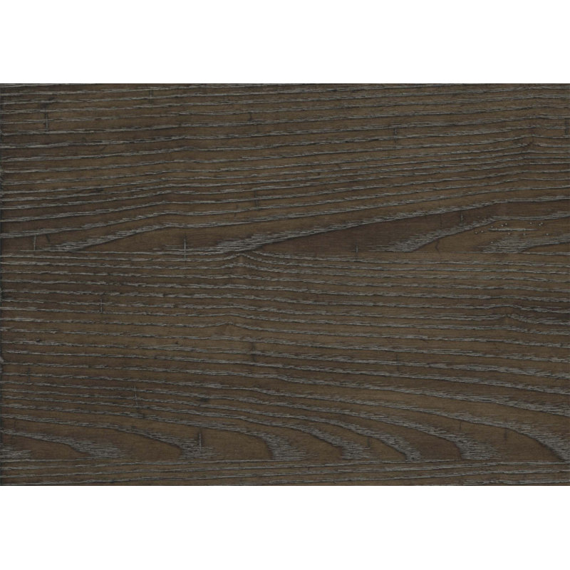 Ensemble de salle à manger extensible classique 5 pièces avec fini bois flotté, table en bois durable et chaises rembourrées grises pour des repas élégants