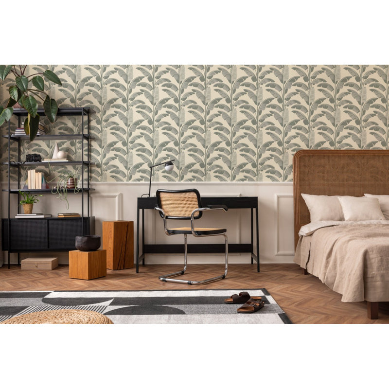 Banana Leaf - Sage Gray Wallpaper
