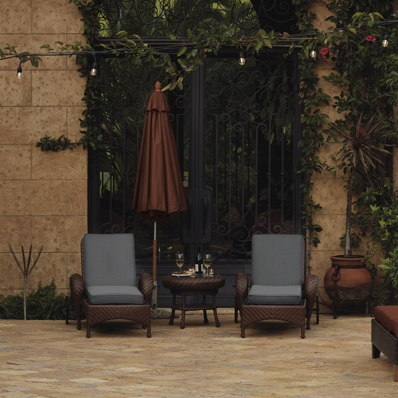 Pina Outdoor Dining Chair Cushion Cover, 5" H x 25" W x 25" D, Light Charcol Gray