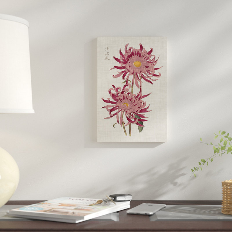 «Vibrant Mums II», reproduction d'impression sur toile tendue, H 12 po x l 8 po x P 0,75 po, Toile tendue, Pas de tapis