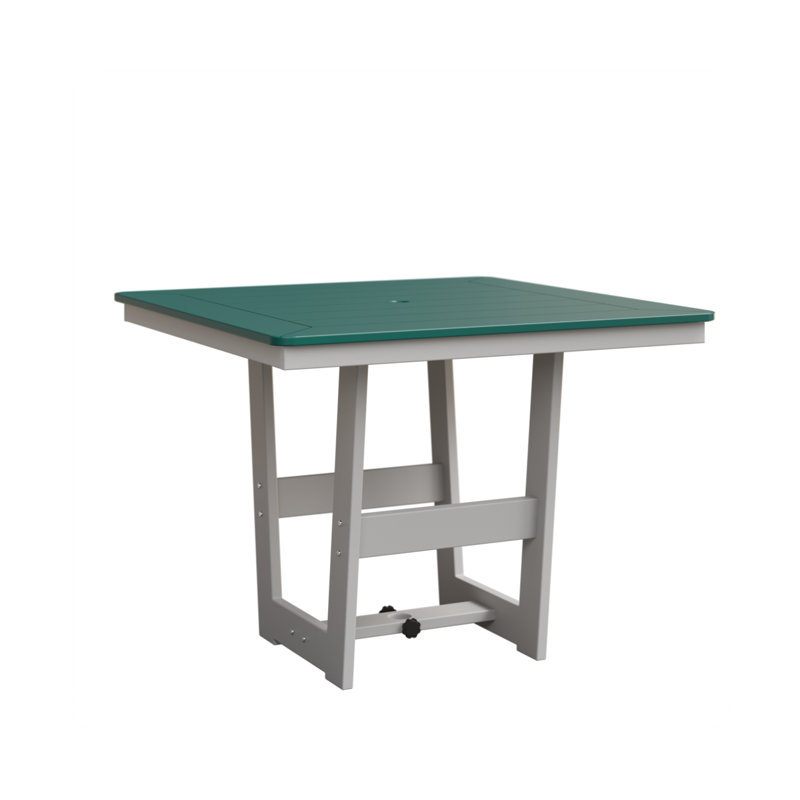 Hudson Outdoor Square Dining Table, Teal