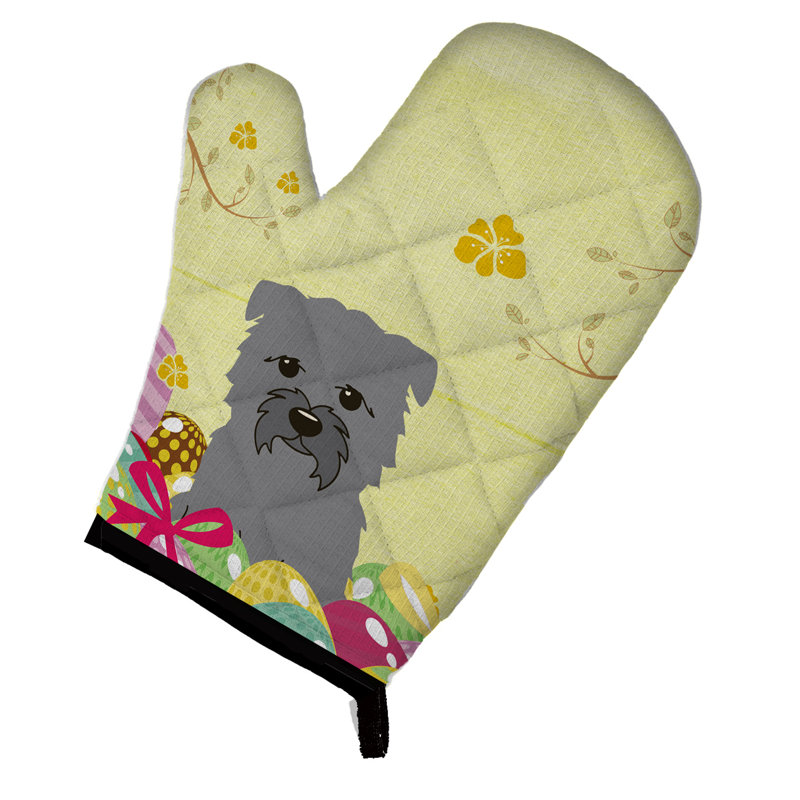The Holiday Aisle® Saroyan Oven Mitt, Light Green/Grey