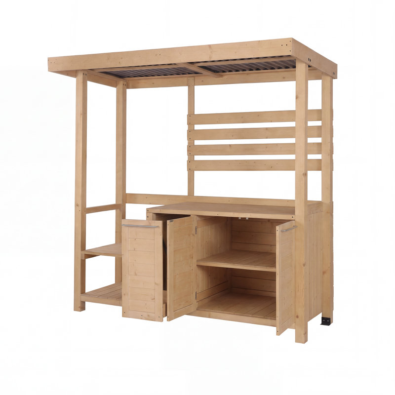 Îlot de cuisine en bois massif l 84,3 po