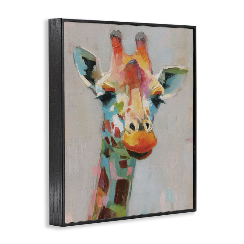 «Painterly Rainbow Giraffe», estampe numérique, conception de Svetlana Aleynikova, H 14 po x l 11 po