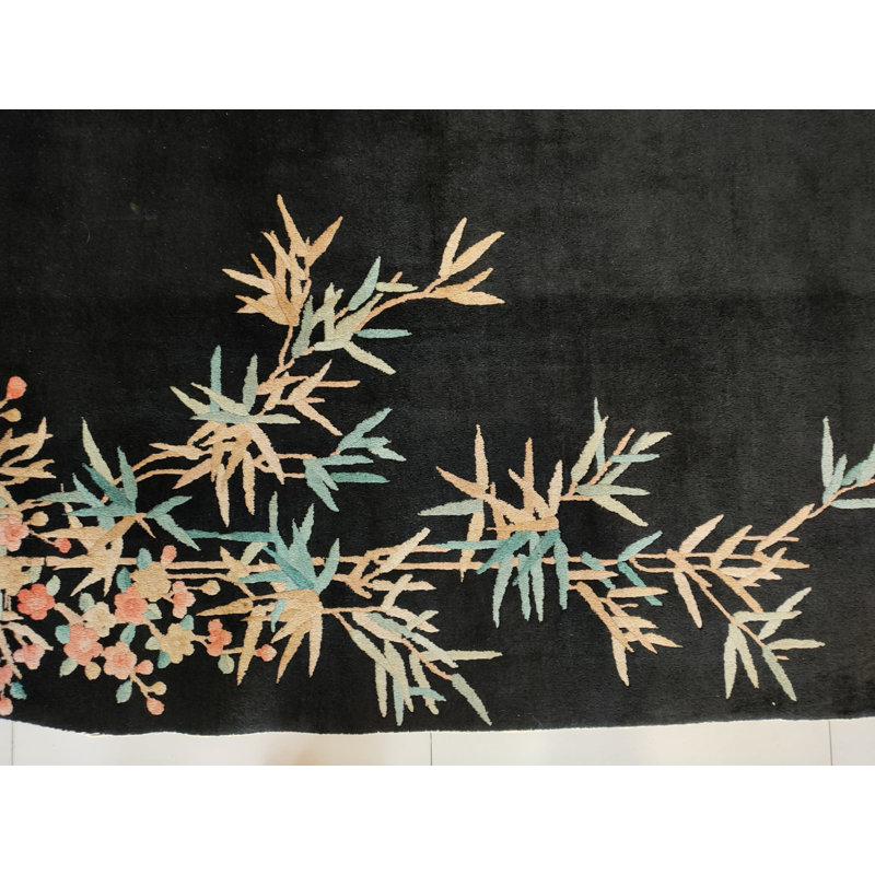 Tapis ovale de couleur noire Lush