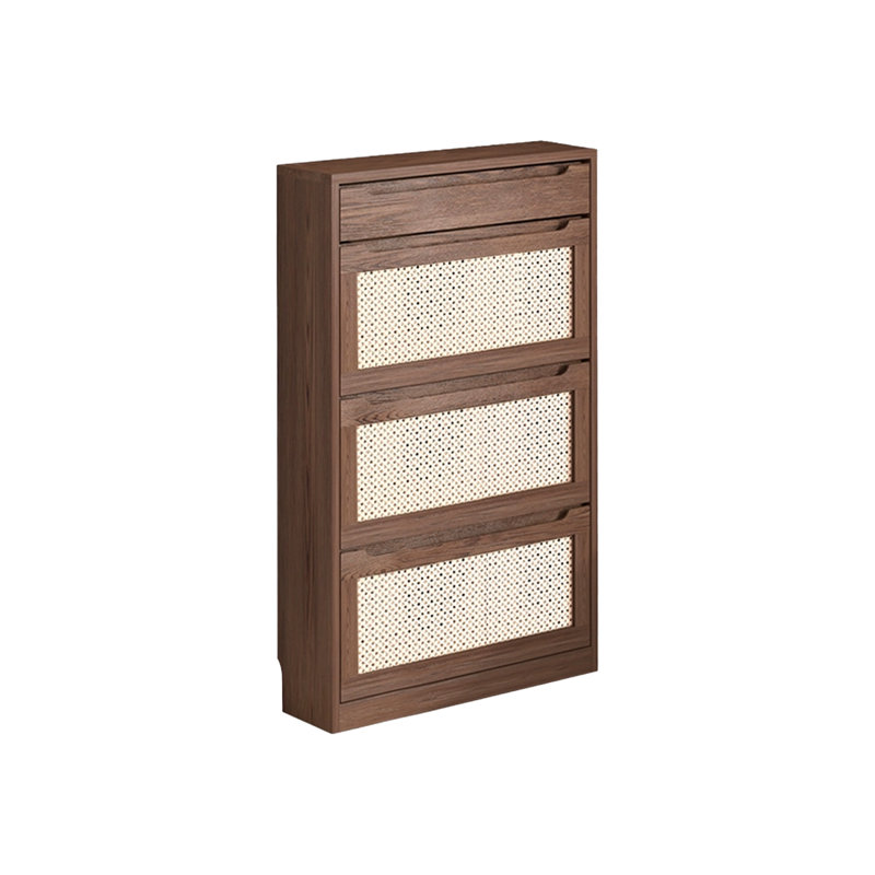 Walnut Solid wood Shoe Storage, 47.24" H x 23.62" W x 6.69" D