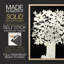 Reproduction encadrée de silhouette florale - bois massif-641978366-641978367