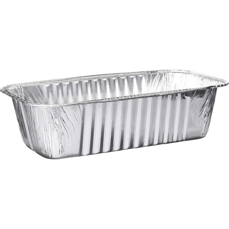 Disposable Aluminum 5lb Rectangular Loaf Pans: Ideal for Baking