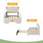 Canapé-lit simple rembourré extensible de taille XL, tête de lit en forme d'ours, beige