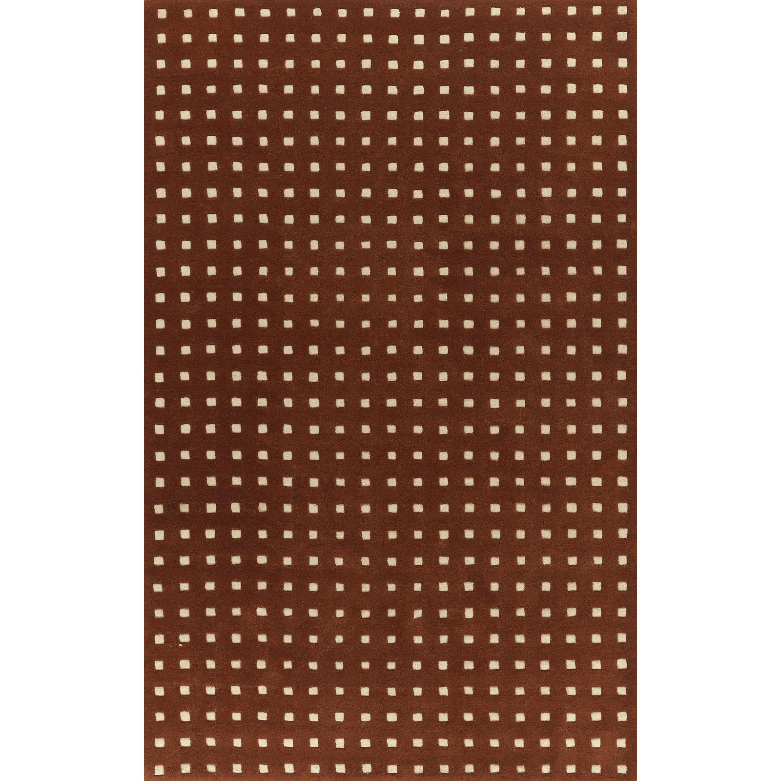 Lang Rust Hand-Tufted Geometric Wool Rug, 2'3" X 8' Runner