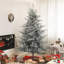 Arbre de Noël artificiel pin 7,5 pi avec 1218 pointes enneigées, support en métal pliable, assemblage facile, arbre de Noël à charnières pour les fêtes à la maison-1798783076