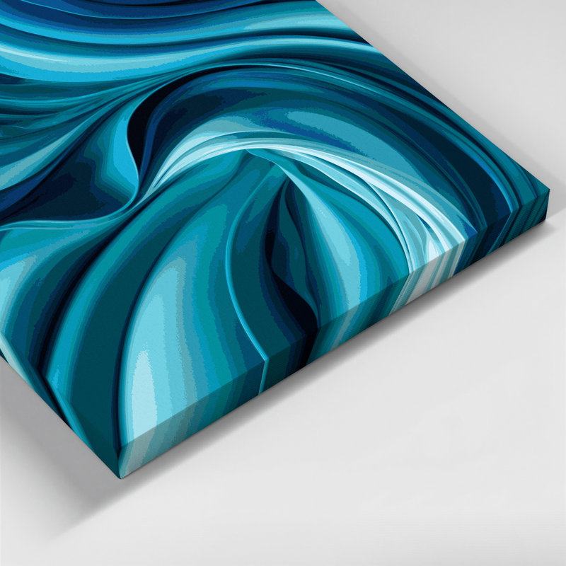 Art mural sur toile dégradé abstrait bleu 48, H 32 po x l 32 po