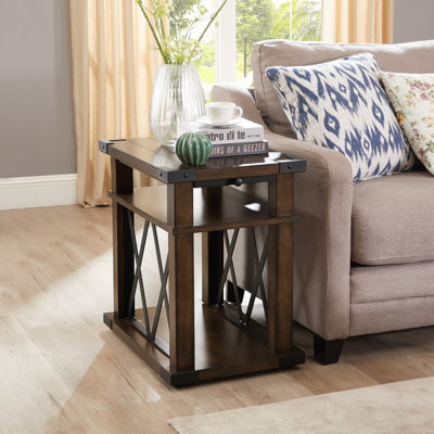 Gapspard Solid Wood Top End Table