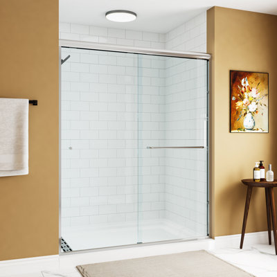 Porte de douche coulissante double sans cadre Oceanus