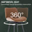 Swivel Upholstered Faux Leather Bar Stool-19190859