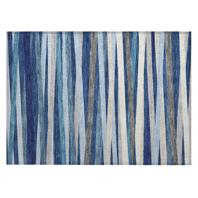 Machine Washable Indoor/Outdoor Chantille ACN997 Gray Area Rug