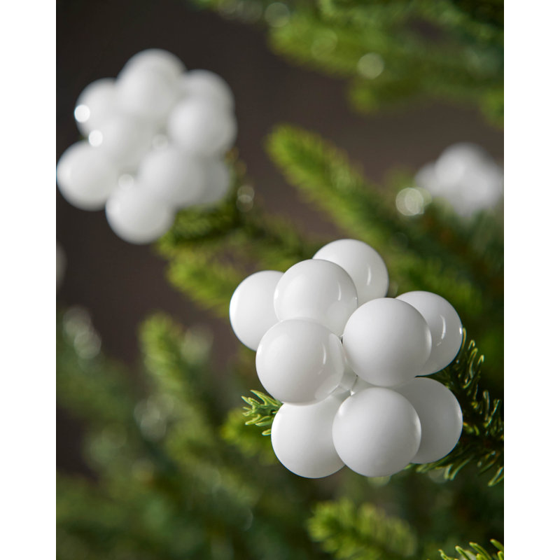 11cm Solid Colour Plastic / Acrylic Bauble, White