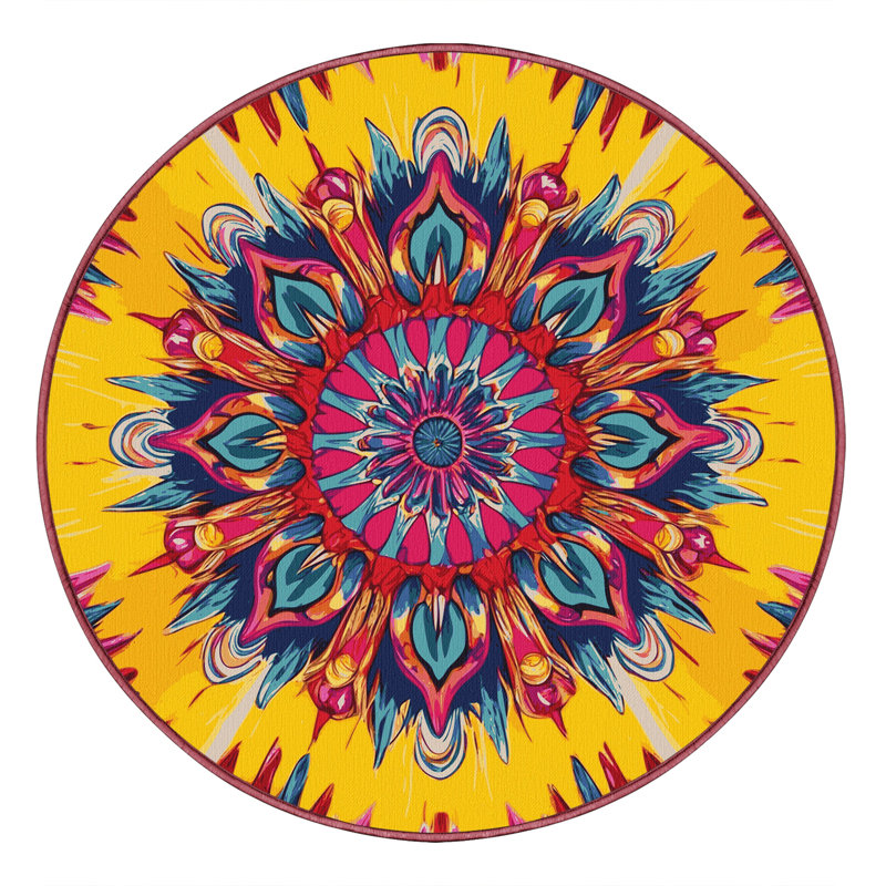 Tapis couleur Cascade, Rond 7 pi