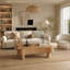 Table basse à plateau relevable pour salon 42 po - Rangement caché à panneau cannelé-863116551