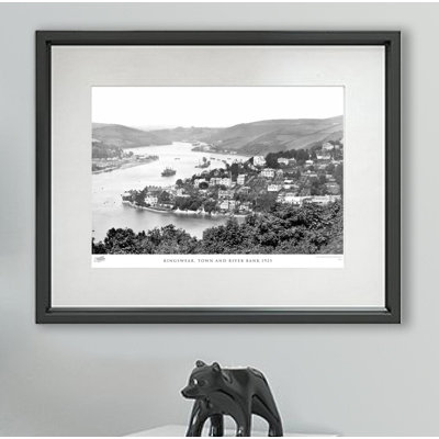 Kingswear, Town And River Bank 1925 - Single Picture Frame Print