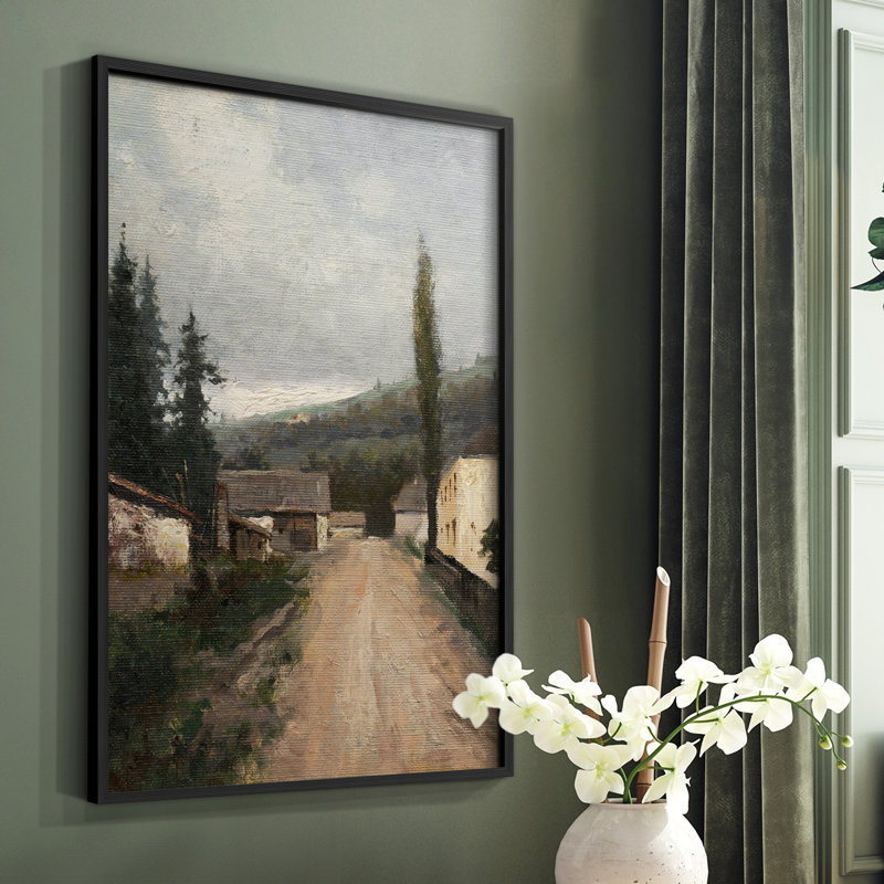 «Vintage Landscape CCXIV» sur papier, Noir