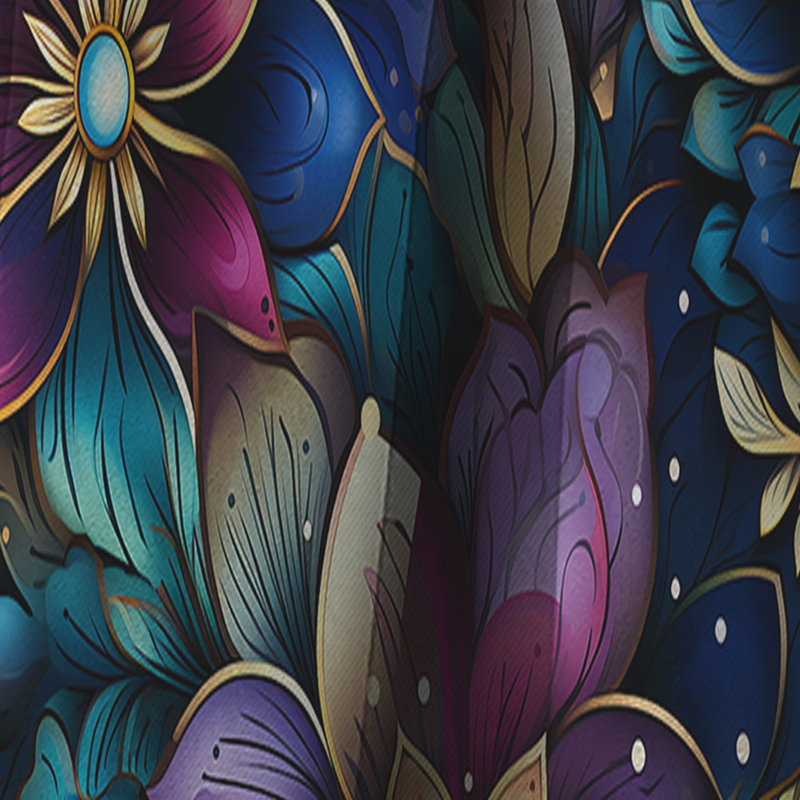 Motif marocain Boho - rideau floral - rideau occultant floral - 1 panneau, L 52 po x L 108 po