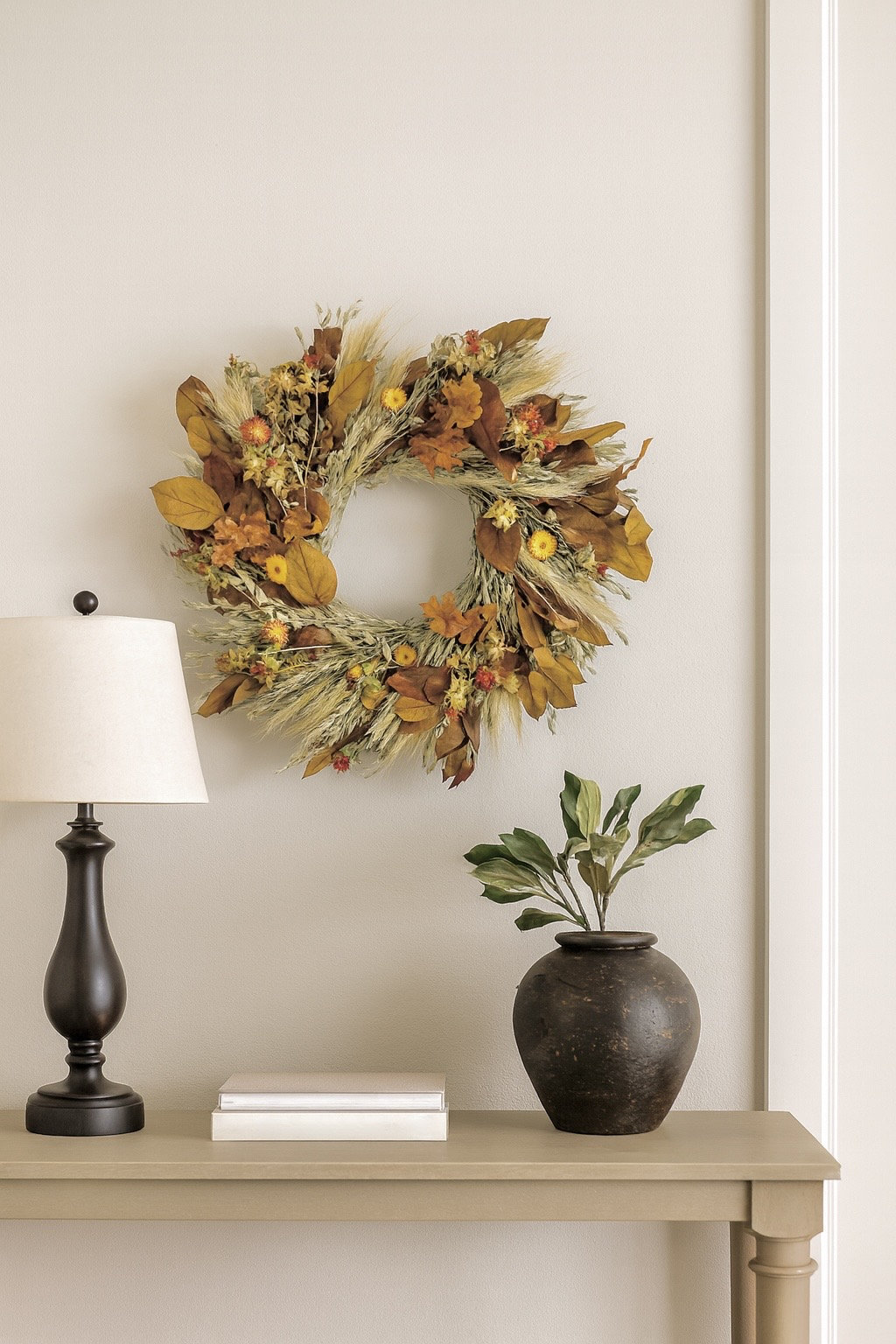 22" Handcrafted Strawflower Wreath