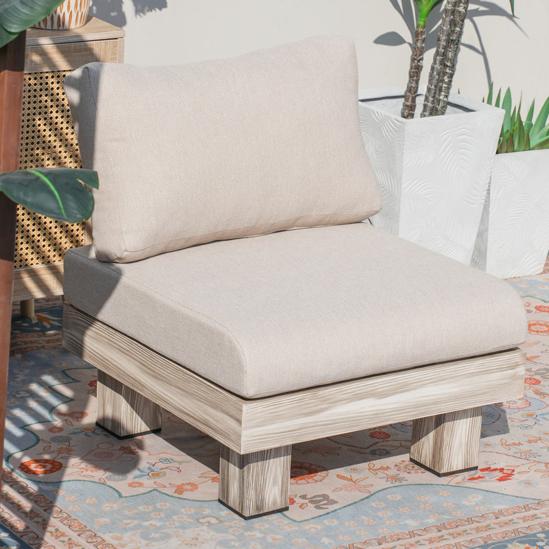 Fauteuil de chambre rembourré sans accoudoirs Shenia