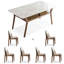 Ensemble de table de salle à manger pour 4 personnes-1216149013