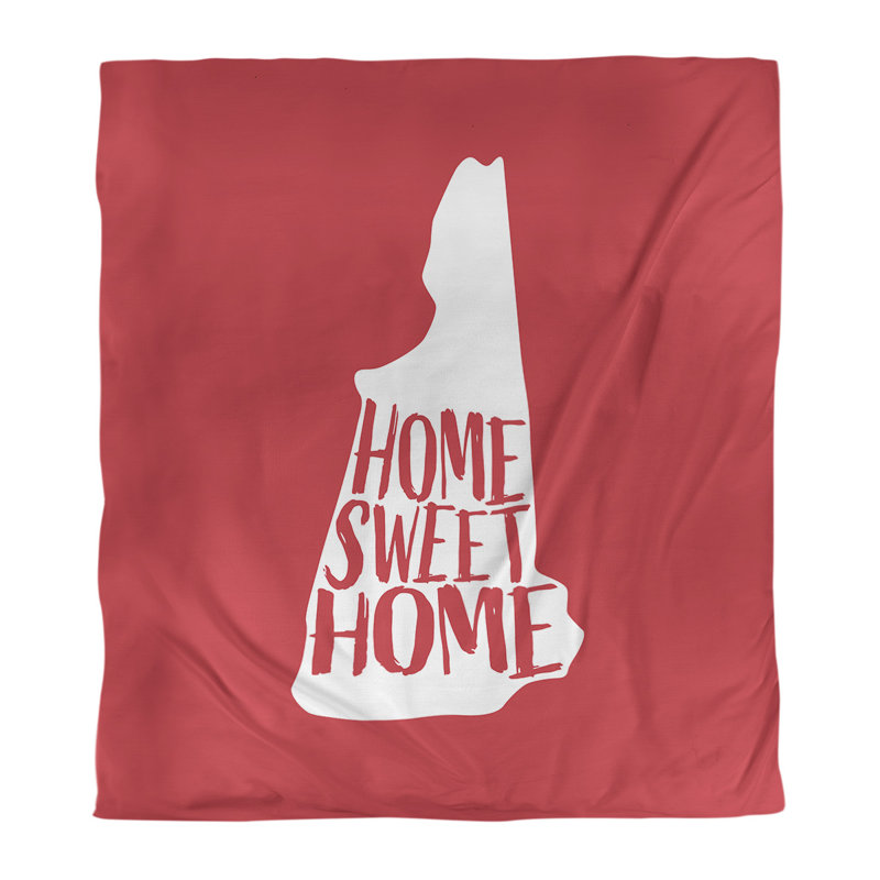 Housse de couette home new hampshire, Microfibre, Housse de couette pour lit simple, Rouge