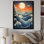 Impression sur toile Coastal Seagull Symphony Papercut II - Animaux
